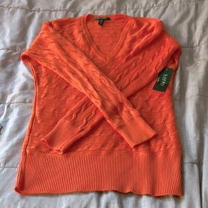 Lauren Ralph Lauren Cable-knit V Neck Sweater